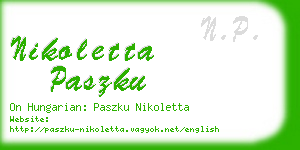 nikoletta paszku business card